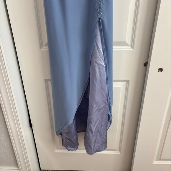 EUC Vintage Showtime Collection Beaded Prom Formal Dress Sz 8 Blue - Picture 16 of 16